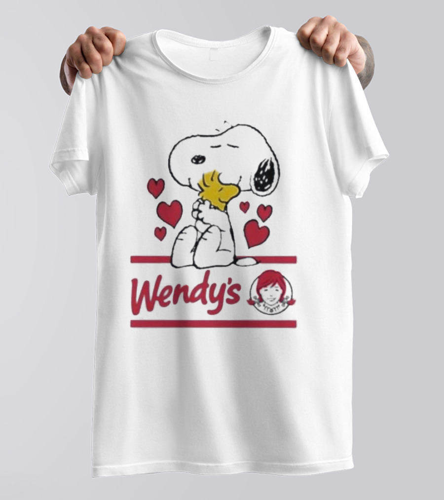 Snoopy Woodstock Hearts Wendy's T-Shirt