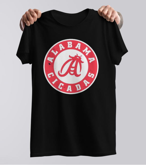 Alabama Cicadas Football Team NCAA Logo Red Circle T-Shirt