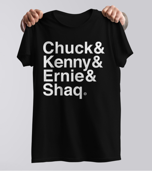 Chuck Kenny Ernie Shaq NBA Basketball Crew Members T-Shirt