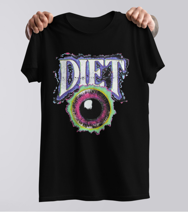 Diet Starts Monday Eyeball Colorful Retro T-Shirt