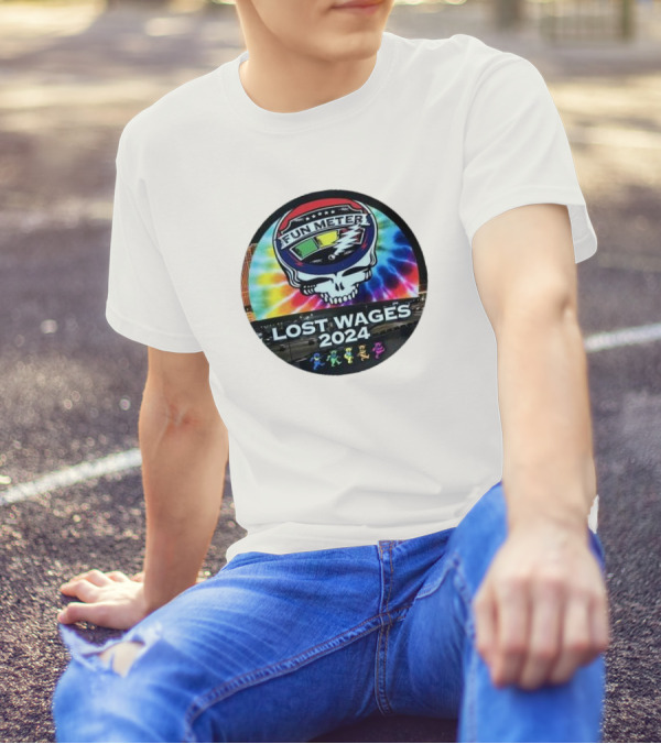 Grateful Dead Tie-Dye Fun Meter Skull Lost Wages T-Shirt