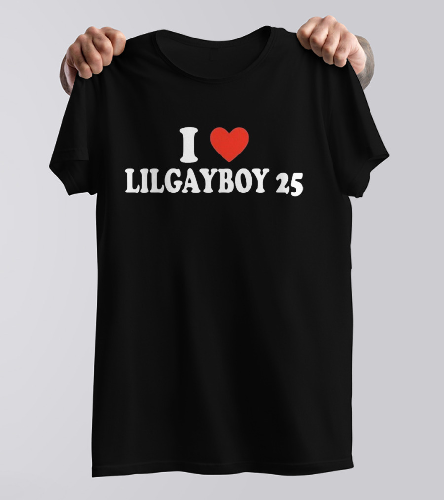 I Love Lilgayboy 25 Red Heart T-Shirt