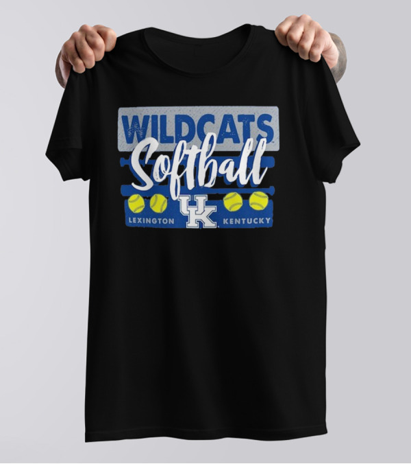 Wildcats Softball Kentucky Lexington UK Bats And Balls T-Shirt