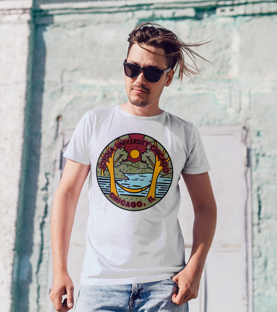 Loyola University Chicago IL Scenic Landscape Ramblers Comfort Colors T-Shirt