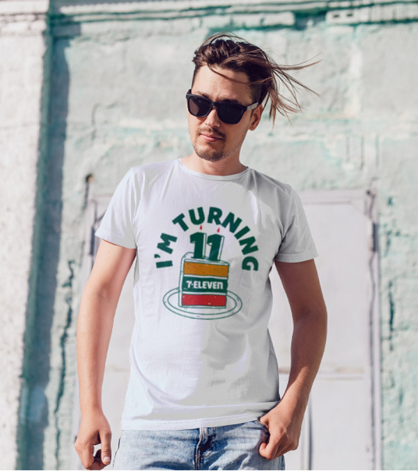 I'M TURNING 11 7-ELEVEN BIRTHDAY CAKE SLICE T-Shirt