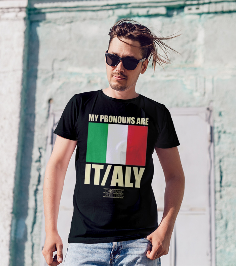 Dorian Electra My Pronouns Are Italy IT/ALY Italian Flag T-Shirt