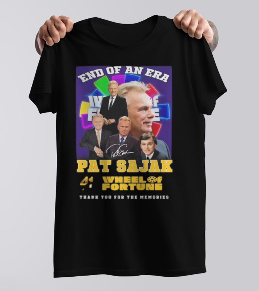End Of An Era Pat Sajak 41 Wheel Of Fortune Thank You For The Memories T-Shirt