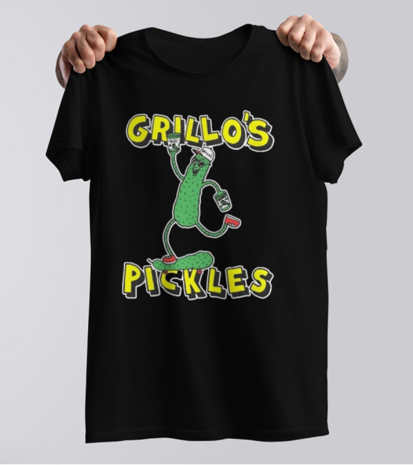 Grillo's Pickles Skateboarding Pickle Man Mike Lottie X Grillo’s T-Shirt