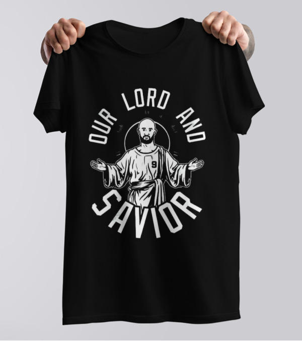 Our Lord And Savior Bald Player Number 9 Iconic Gesture T-Shirt