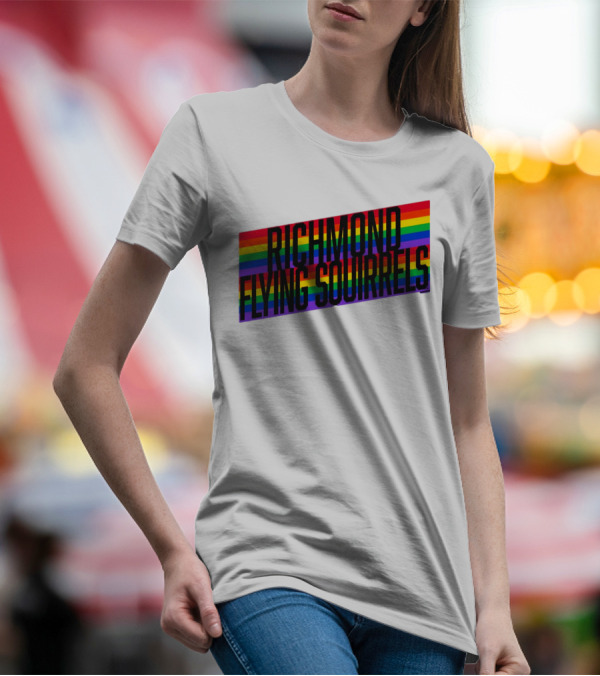 Richmond Flying Squirrels Pride Rainbow Stow T-Shirt