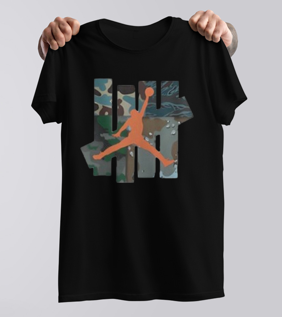 Jordan X Undefeated Camo Jumpman Be More Prepared Than Anyone Else T-Shirt