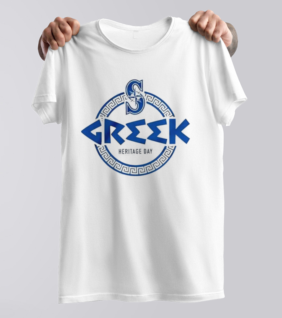 Mariners Greek Heritage Day Greek Chain T-Shirt
