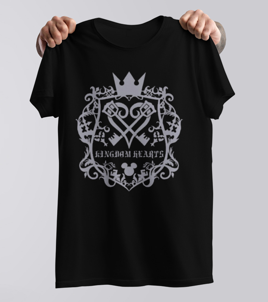Kingdom Hearts Crest Keyblade Mickey Crown T-Shirt