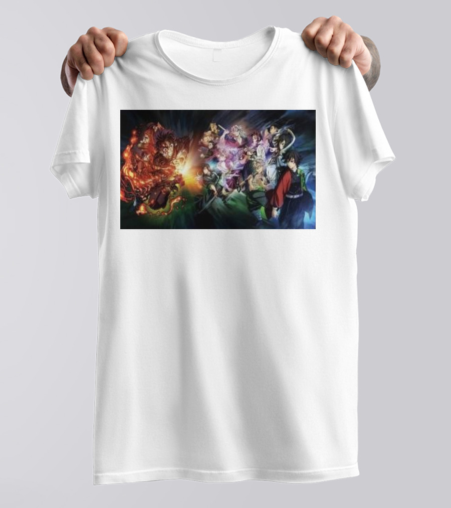Demon Slayer Kimetsu No Yaiba Epic Hashira Training Battle Scene T-Shirt