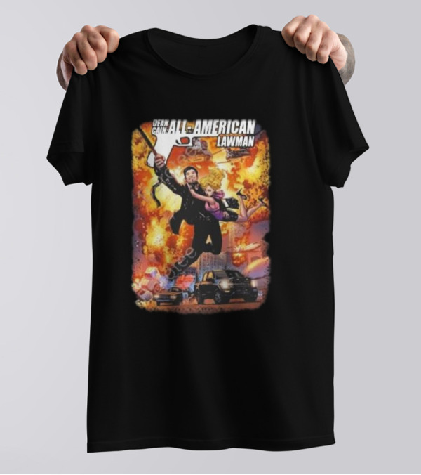 Dean Cain All-American Lawman Explosive Action With Gabe Eltaeb Big Man Comics Influence T-Shirt