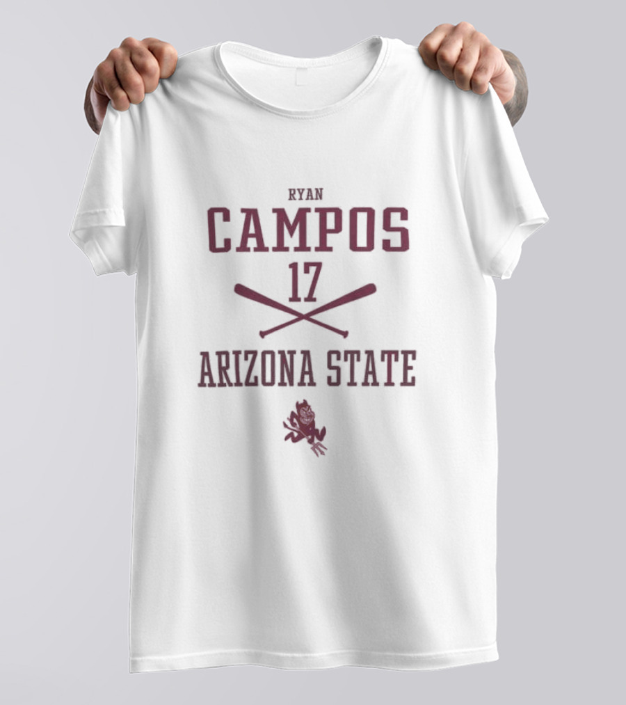 Ryan Campos Arizona State 17 Sun Devils Sport Icon T-Shirt