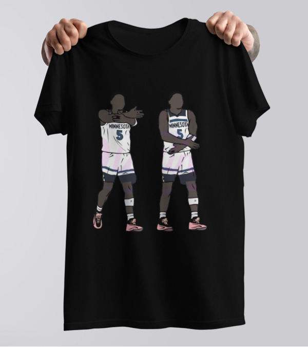 Minnesota Number 5 Chop Celebration Basketball Player Action T-Shirt