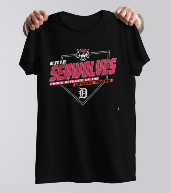 Erie Seawolves Proud Affiliate Of The Detroit Tigers Baseball T-Shirt