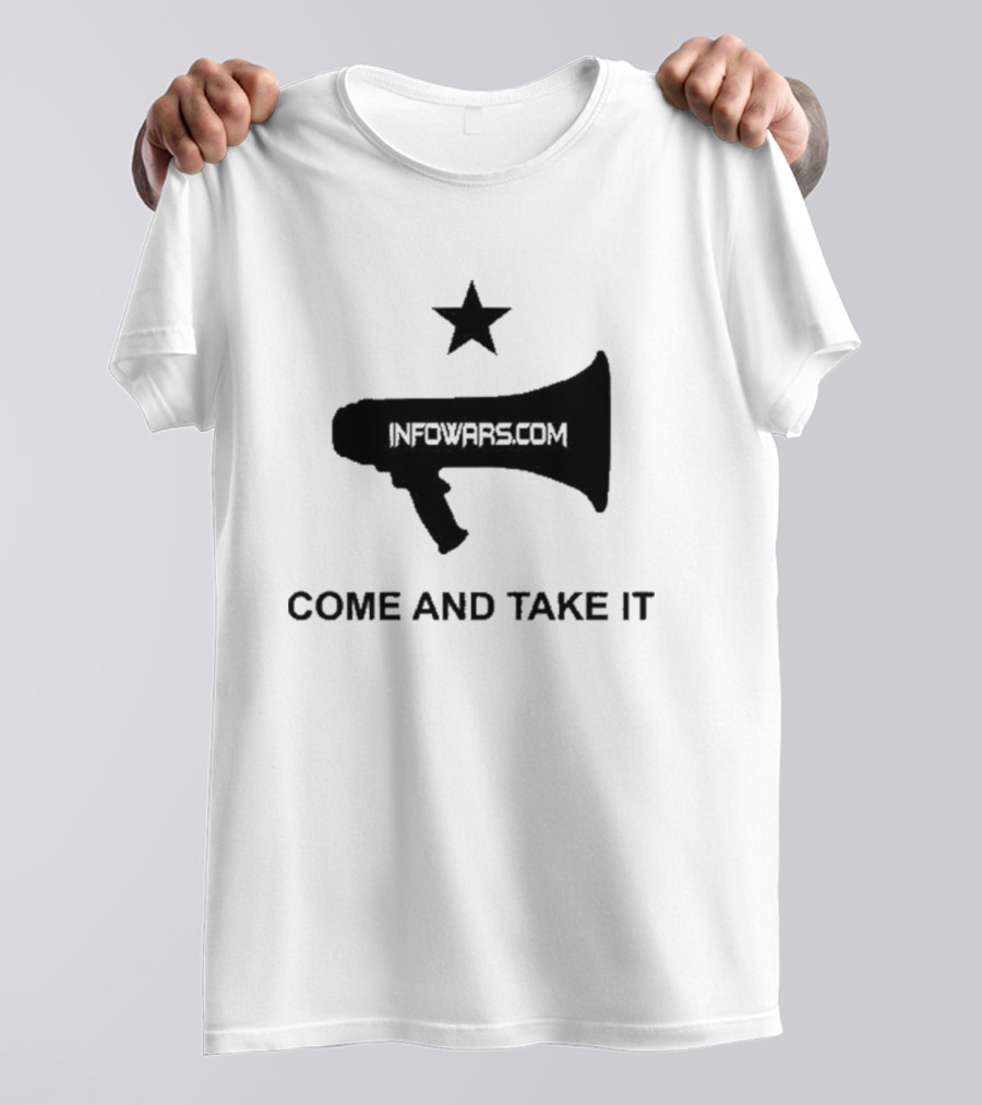 Infowars.com Come And Take It Star Megaphone T-Shirt