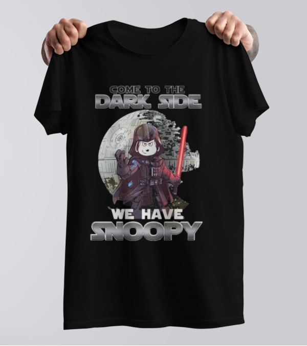 Come To The Dark Side We Have Snoopy Star Wars Death Star Darth Vader Peanuts Crossover T-Shirt
