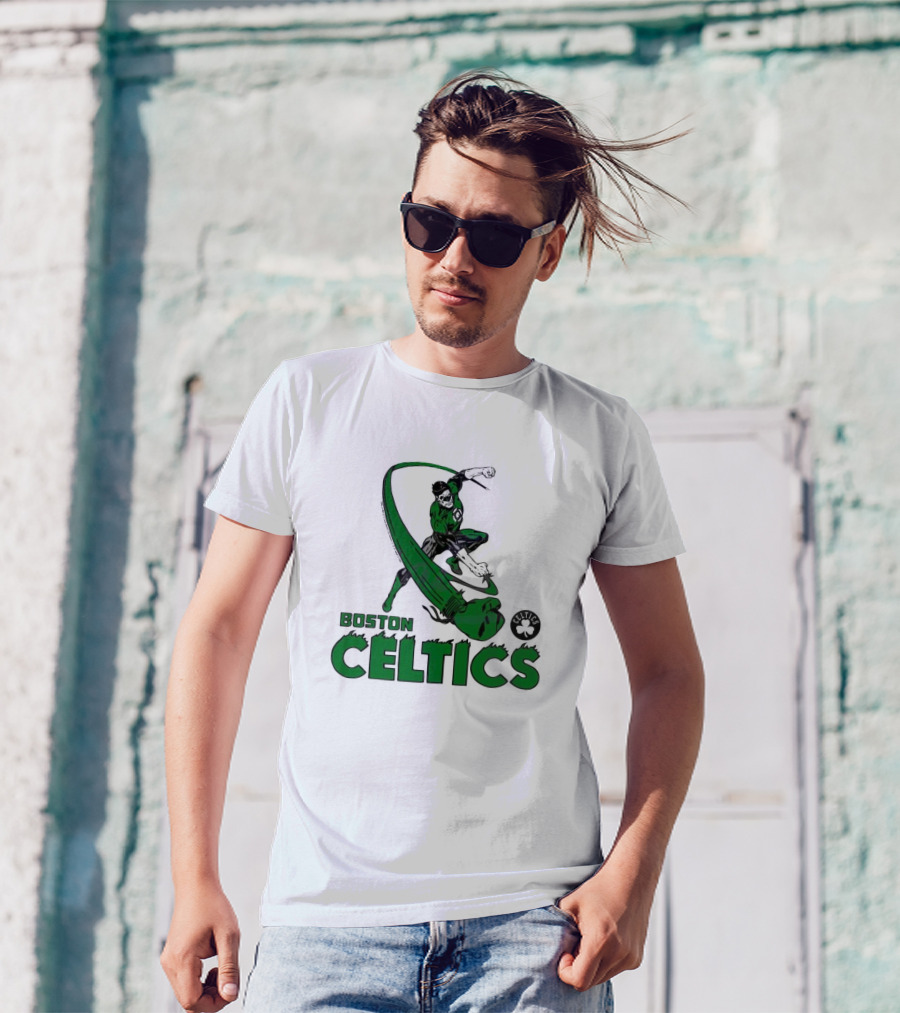 Boston Celtics Green Lantern Comics T-Shirt