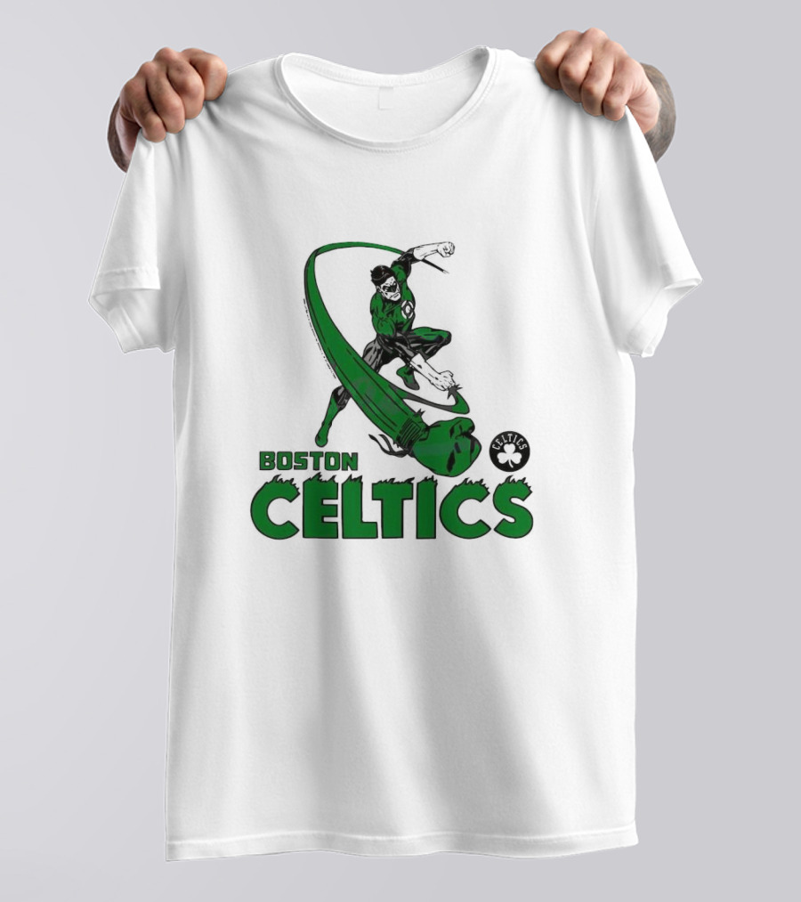 Boston Celtics Green Lantern Comics T-Shirt