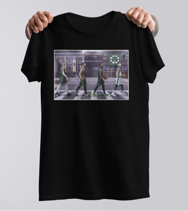 Boston Celtics Players Walking The Green Line North Station Boston Sports T-Shirt