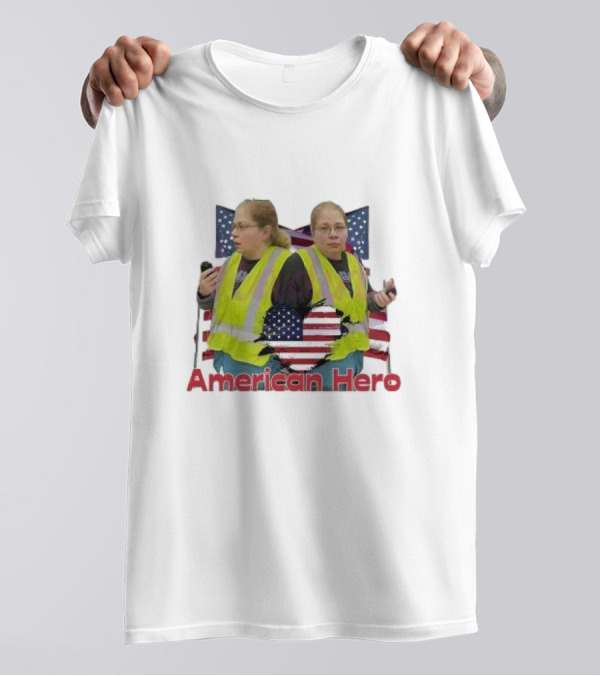 Gail Lewis American Hero Stars And Stripes Reflection T-Shirt