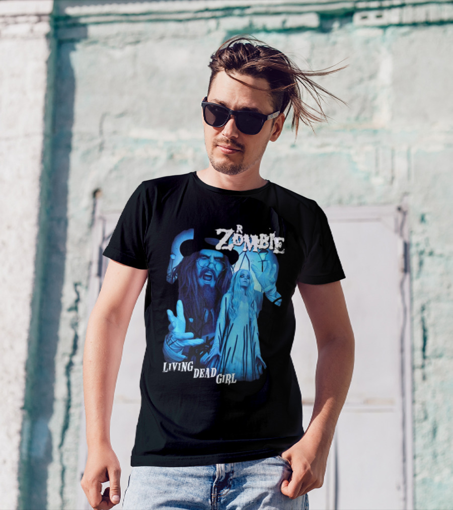 Rob Zombie Living Dead Girl Blue Gothic Horror T-Shirt