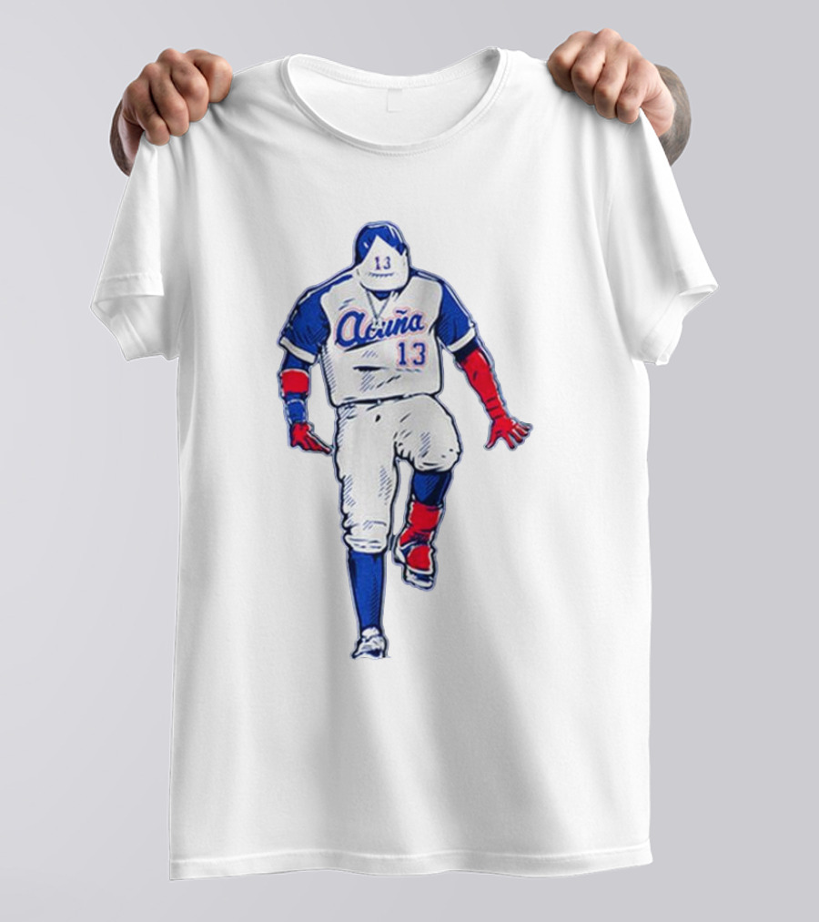 Ronald Acuña Jr. Number 13 Bold Pose Signature T-Shirt