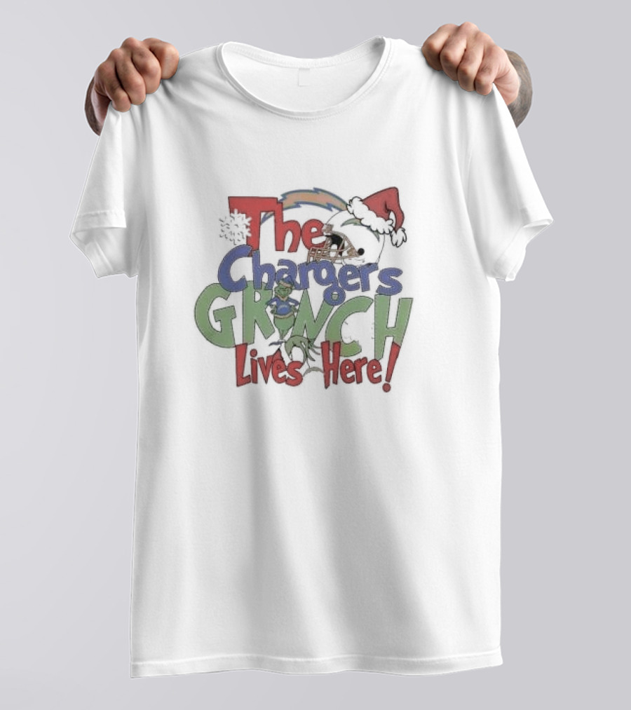 The Chargers Grinch Lives Here T-Shirt