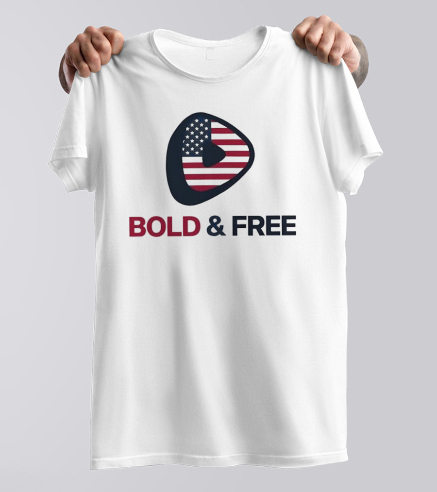 Bold And Free USA Rick Racela Flag T-Shirt