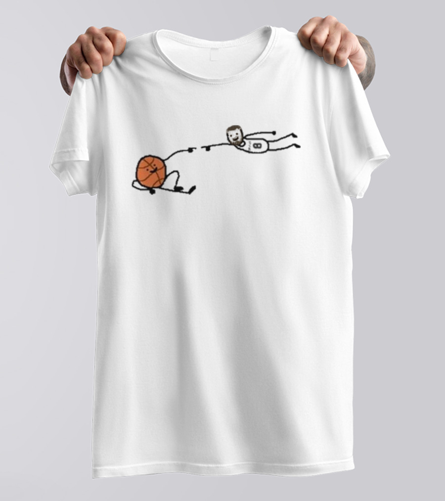 Paint Porzin-God Basketball Stick Figure Relaxation T-Shirt
