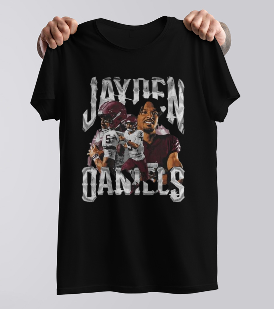 Jayden Daniels Football Action T-Shirt
