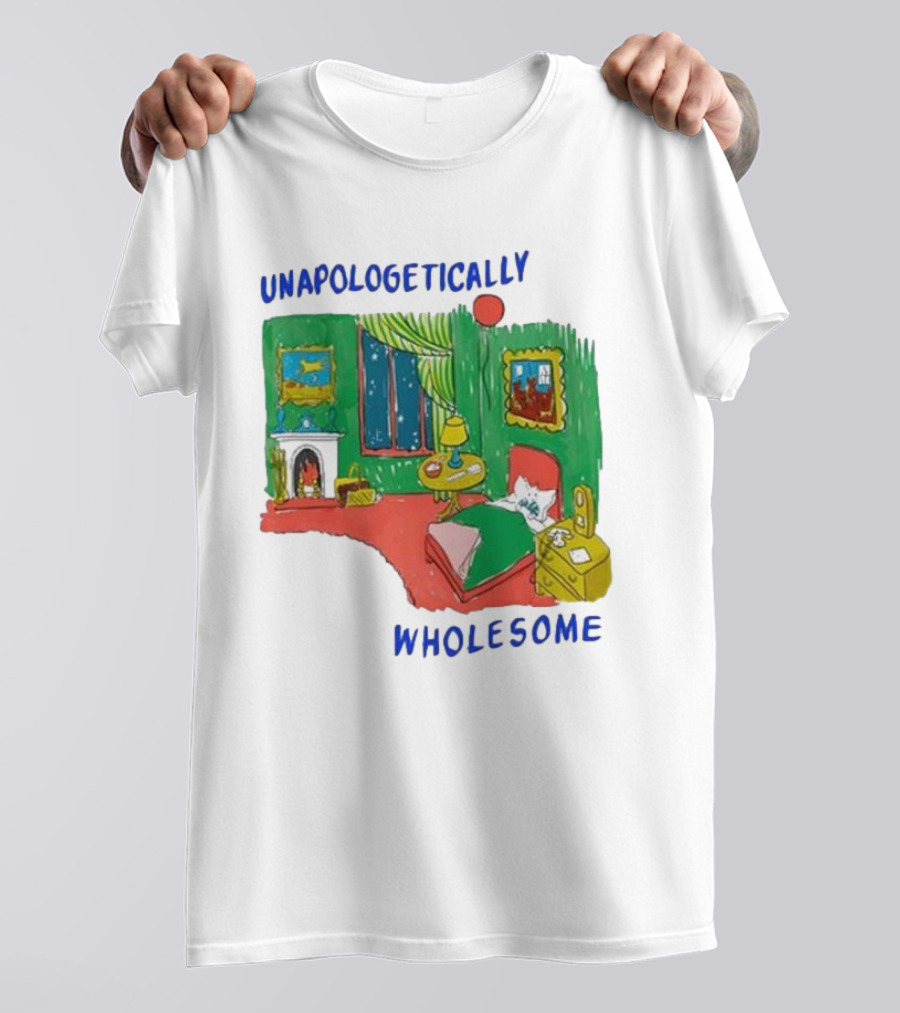 Unapologetically Wholesome Cozy Bedroom Scene T-Shirt