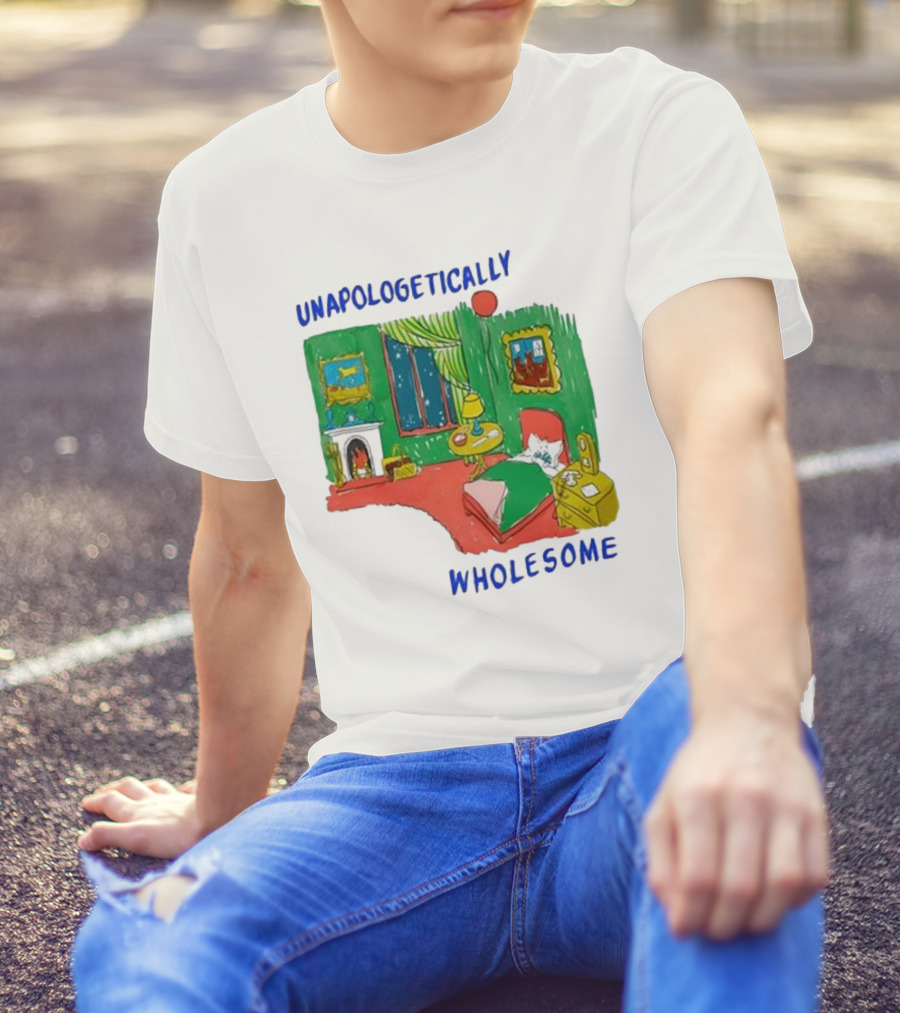 Unapologetically Wholesome Cozy Bedroom Scene T-Shirt