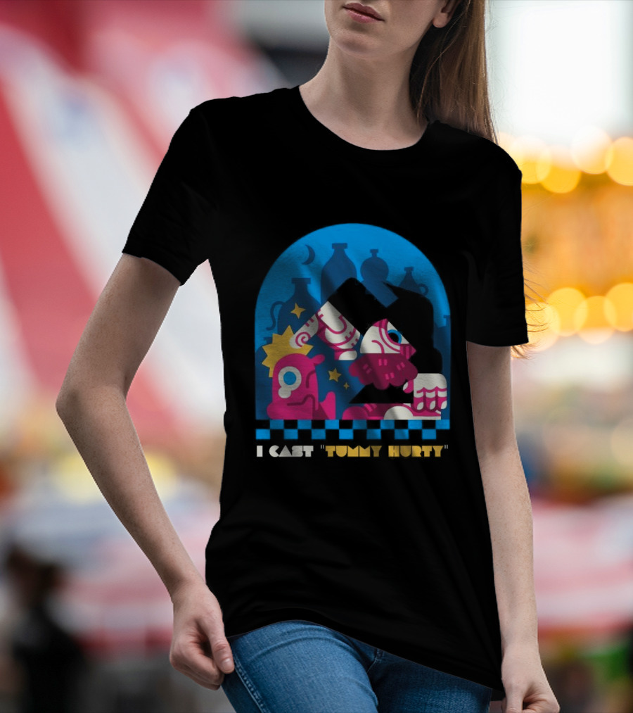 I Cast Tummy Hurty The Forbidden Spell Potion Bottles Stars T-Shirt