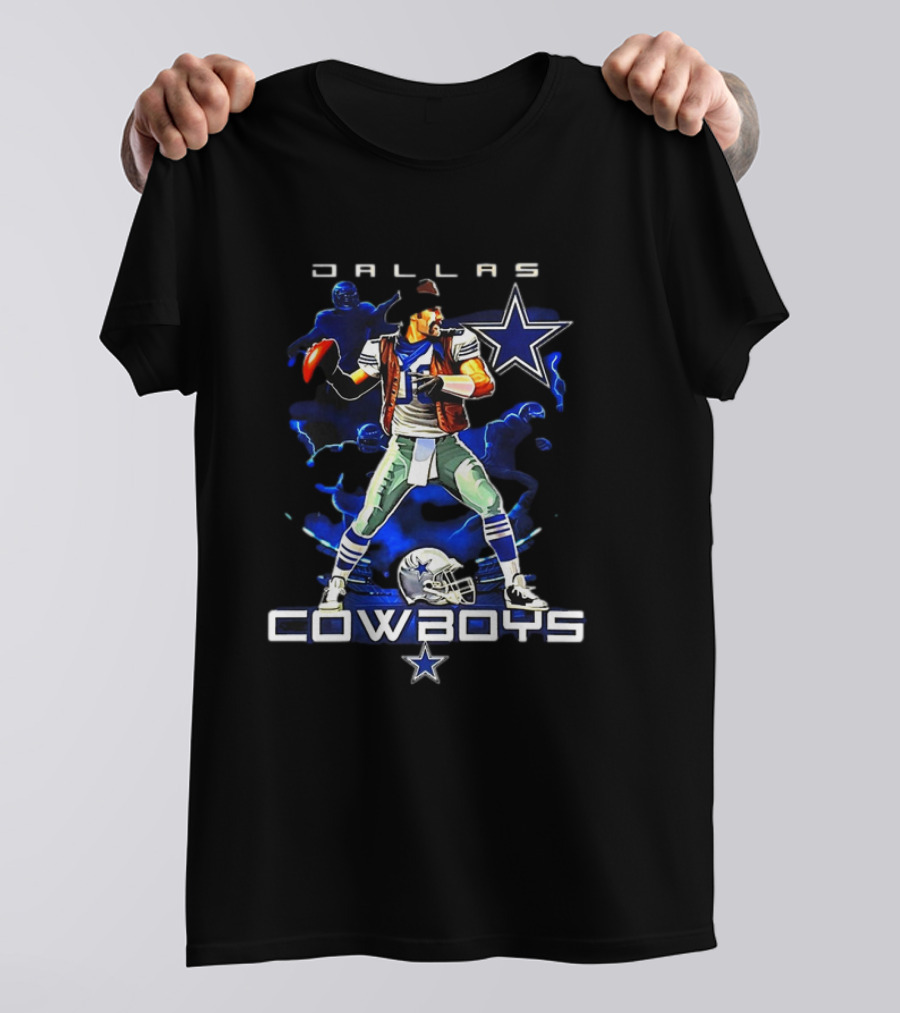 Dallas Cowboys NFL Football Player Graphic With Star T-Shirt