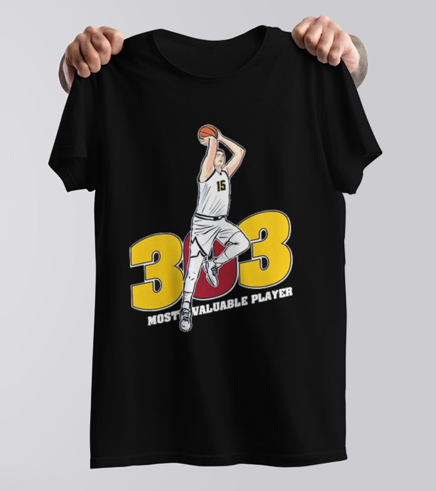 Nikola Jokic 303 Most Valuable Player Basketball 15 T-Shirt