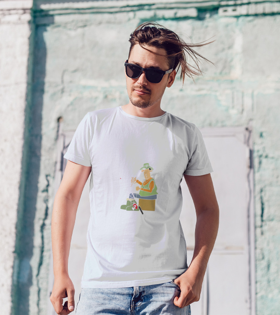 I Am A Masterbaiter Fishing Cartoon Humor T-Shirt
