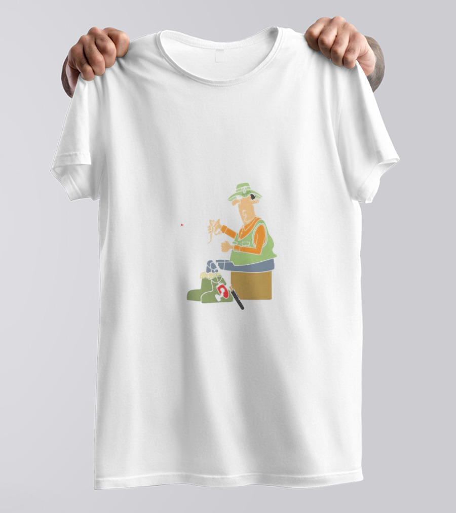 I Am A Masterbaiter Fishing Cartoon Humor T-Shirt