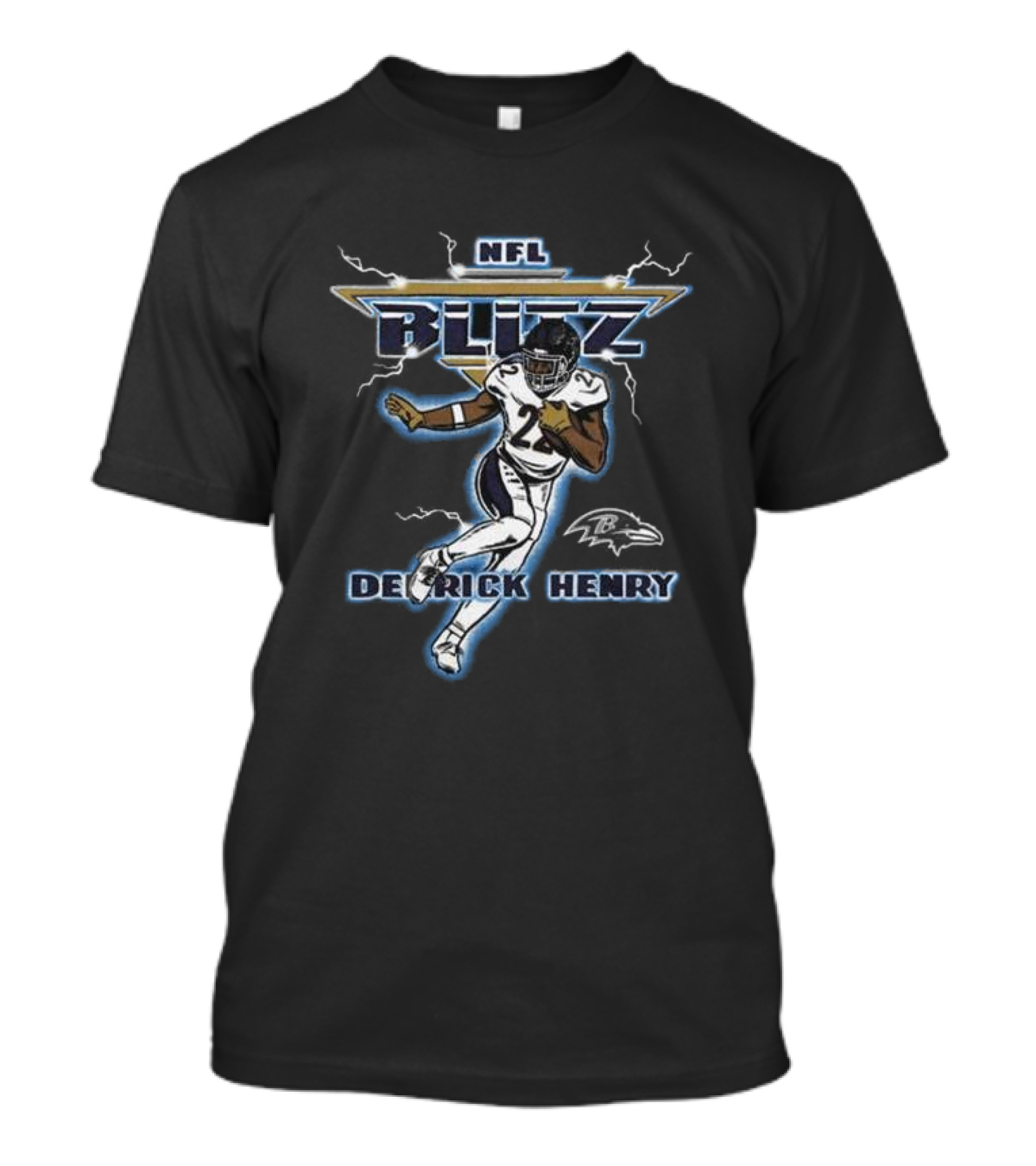 NFL Blitz Ravens Derrick Henry Electric Baltimore Action T-Shirt