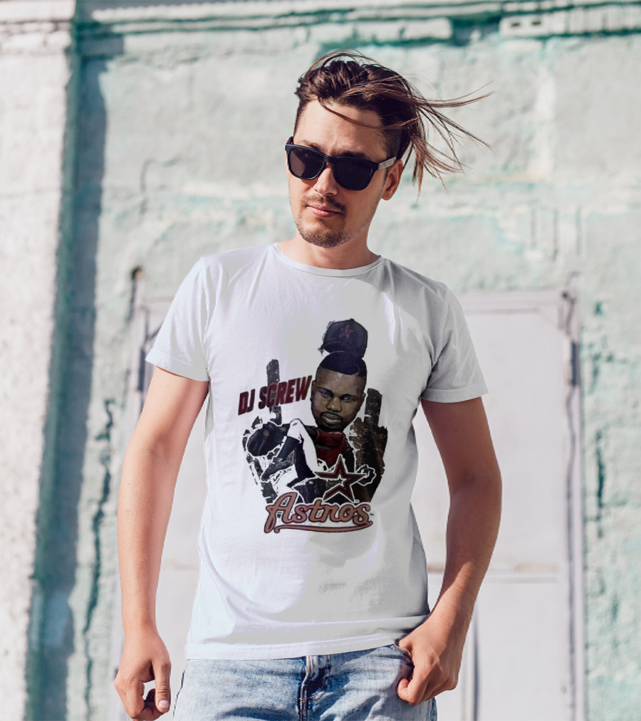 Astros DJ Screw Tribute With Star Icon T-Shirt