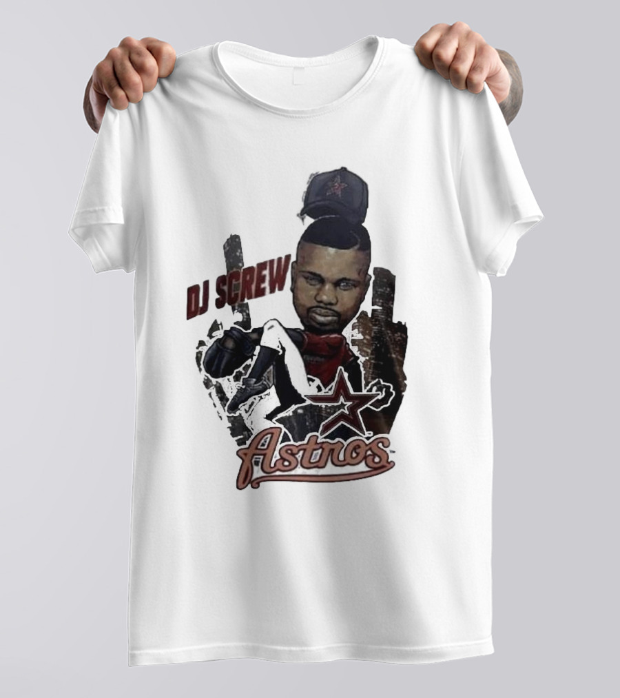 Astros DJ Screw Tribute With Star Icon T-Shirt