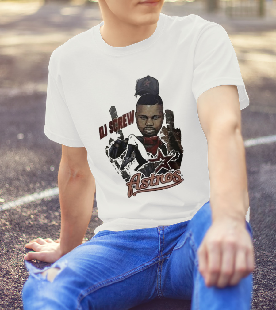 Astros DJ Screw Tribute With Star Icon T-Shirt