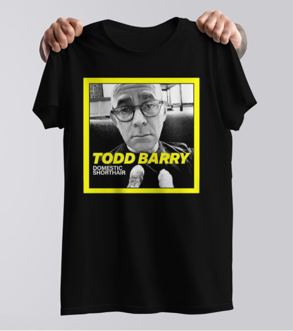 Todd Barry Domestic Shorthair Portrait With Cat Paws T-Shirt