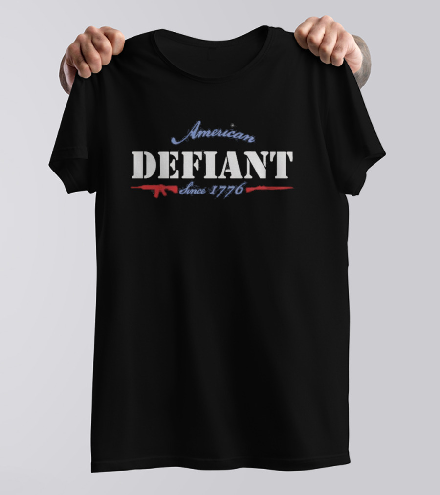 American Defiant Since 1776 Rifle Silhouette Patriotic T-Shirt