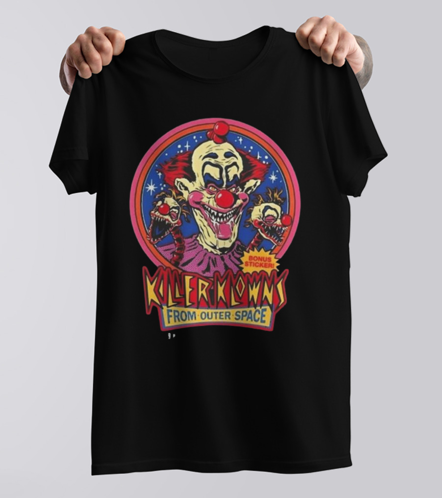 Killer Klowns From Outer Space Bonus Sticker T-Shirt
