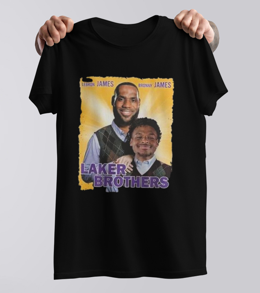 Lebron James Bronny James Laker Brothers T-Shirt