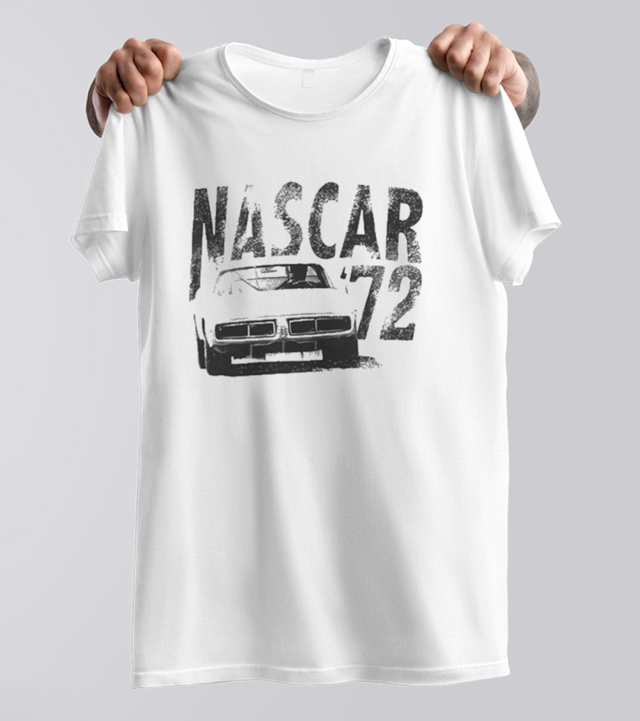 NASCAR 72 Stock Car Racing Nostalgia Gray T-Shirt